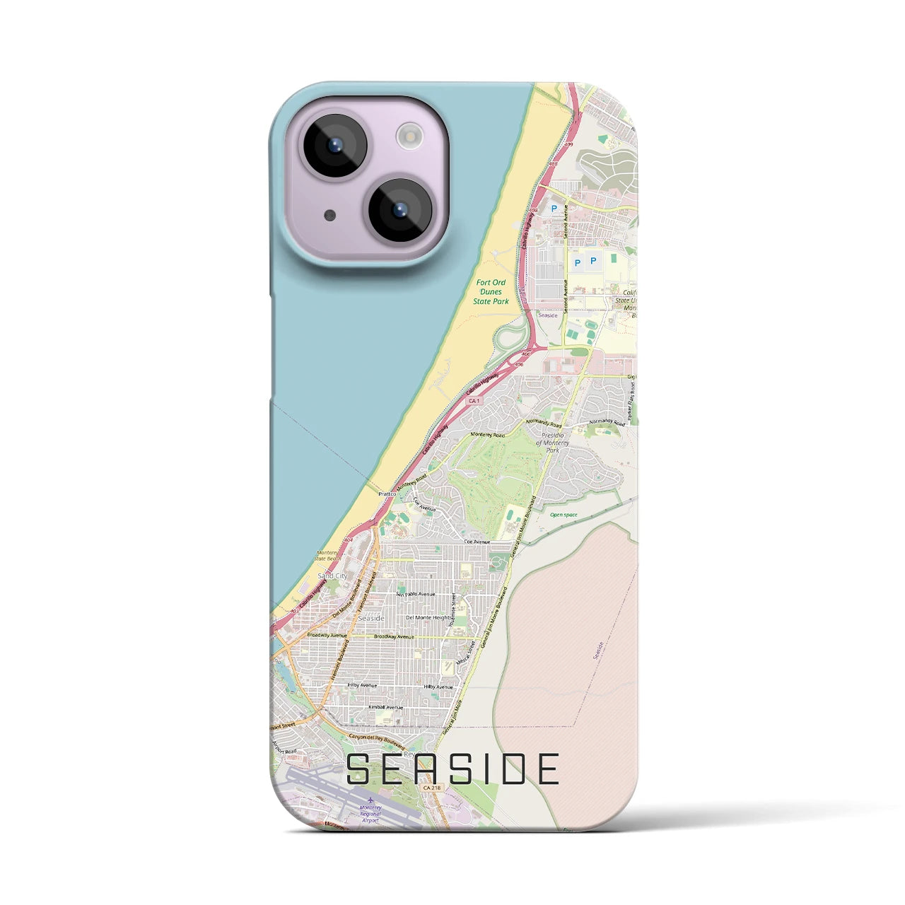 【シーサイド（アメリカ）】地図柄iPhoneケース（バックカバータイプ）
