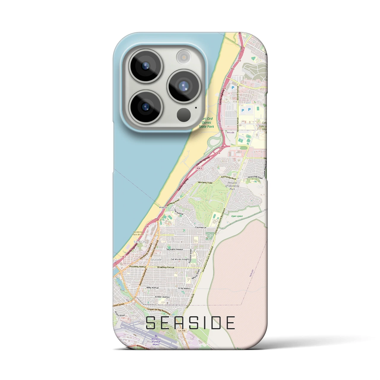 【シーサイド（アメリカ）】地図柄iPhoneケース（バックカバータイプ）