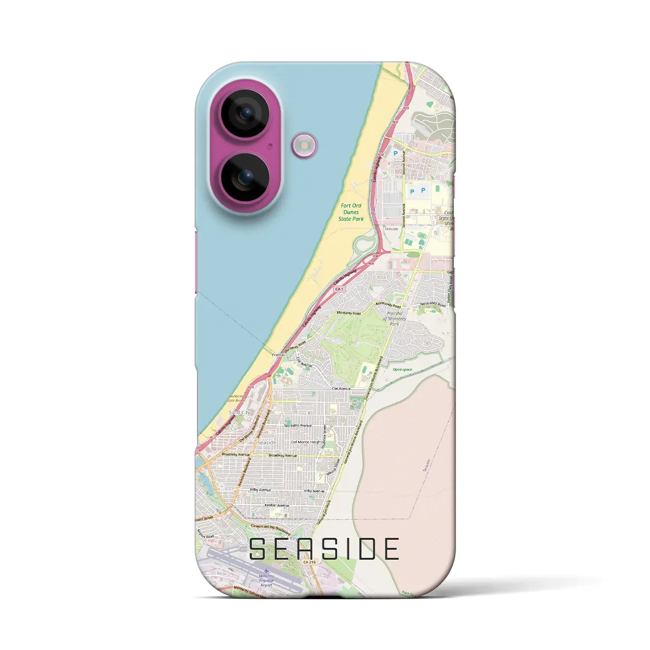 【シーサイド（アメリカ）】地図柄iPhoneケース（バックカバータイプ）