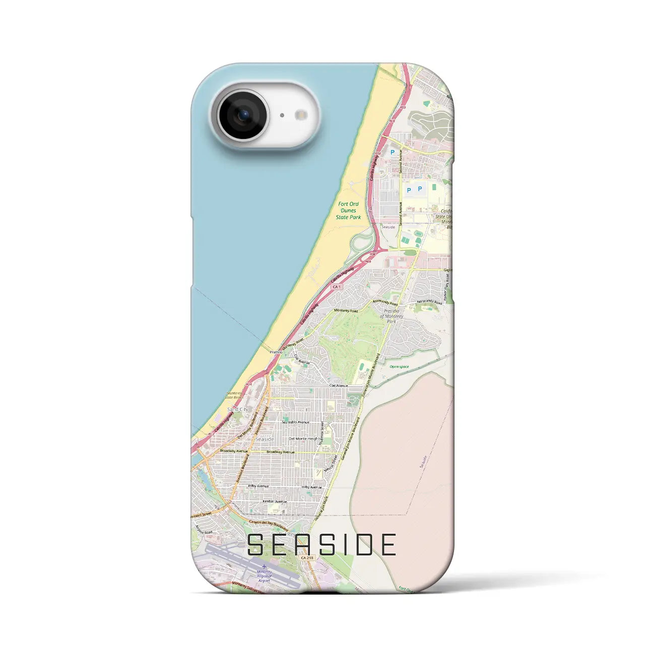 【シーサイド（アメリカ）】地図柄iPhoneケース（バックカバータイプ）