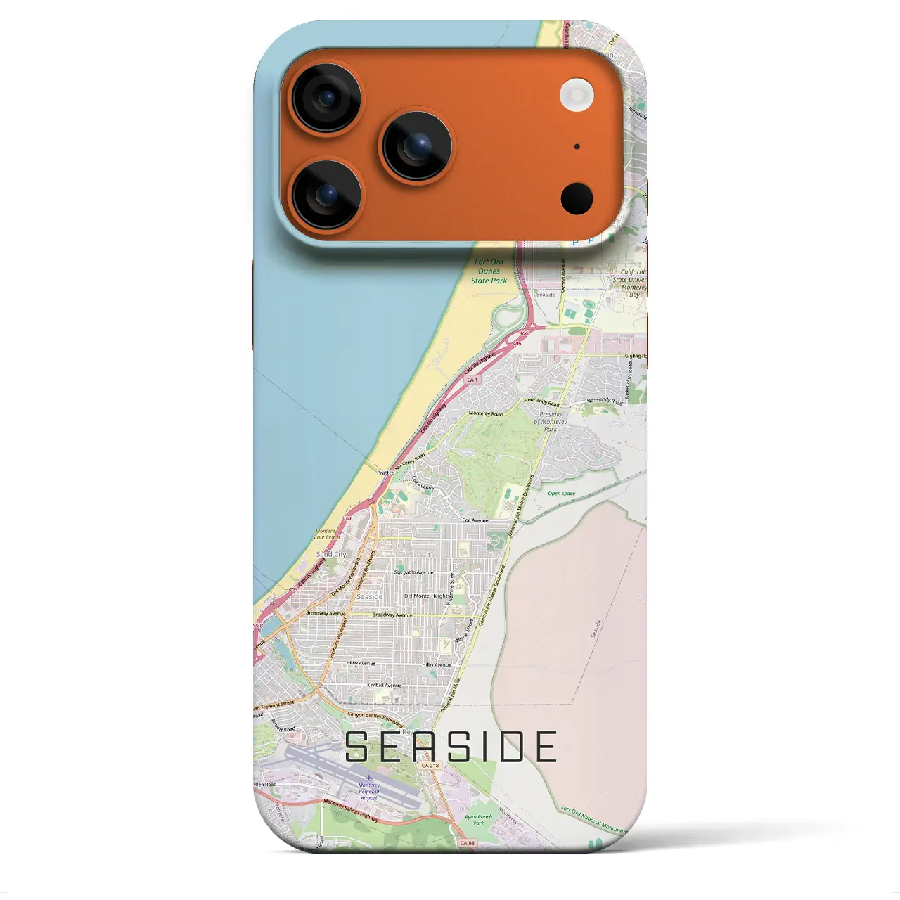 【シーサイド（アメリカ）】地図柄iPhoneケース（バックカバータイプ）