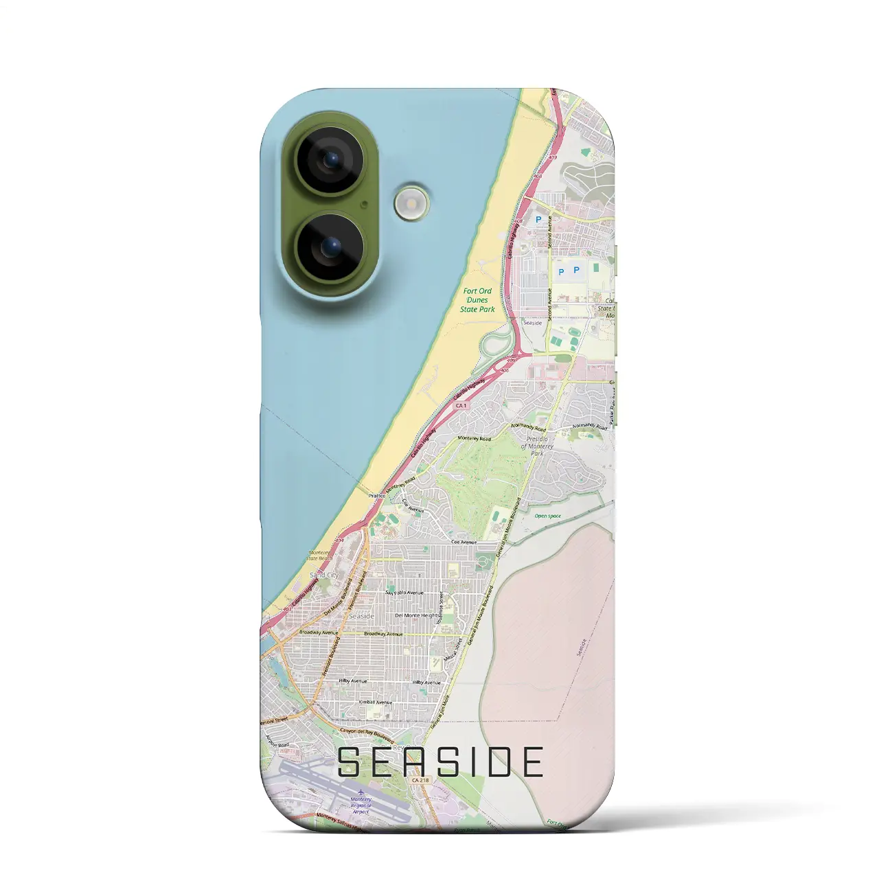 【シーサイド（アメリカ）】地図柄iPhoneケース（バックカバータイプ）