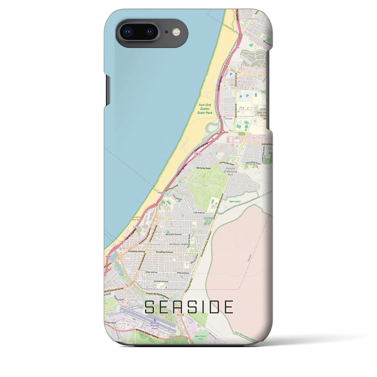 【シーサイド（アメリカ）】地図柄iPhoneケース（バックカバータイプ）