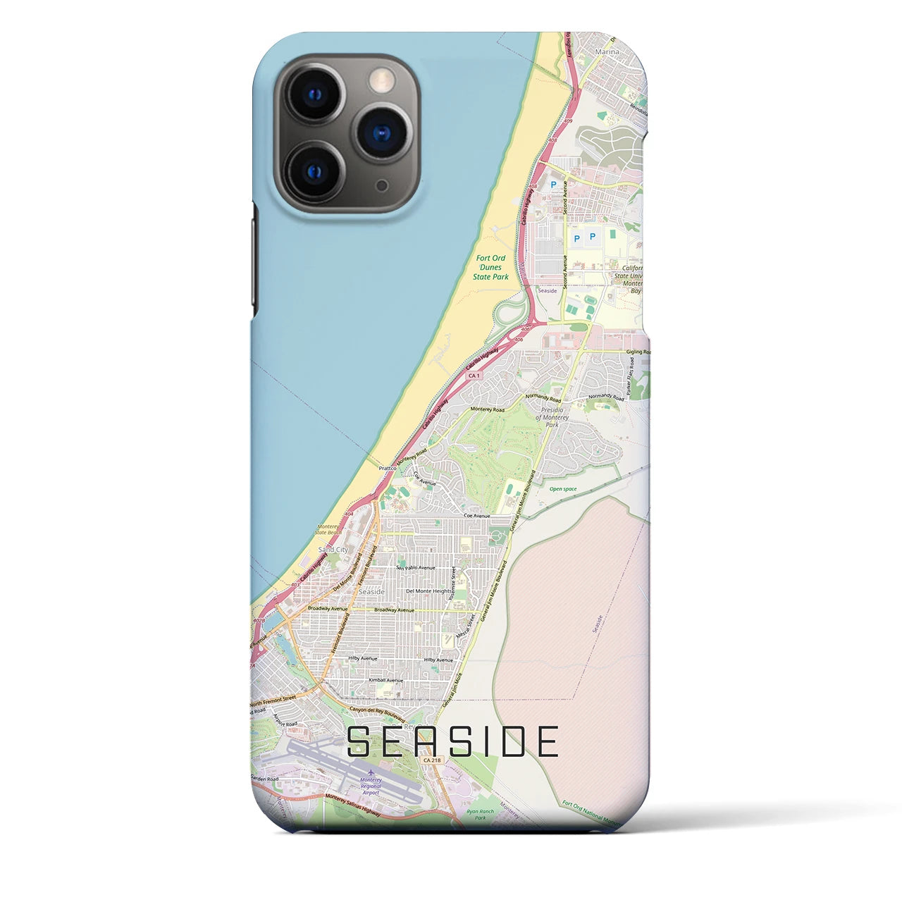 【シーサイド（アメリカ）】地図柄iPhoneケース（バックカバータイプ）