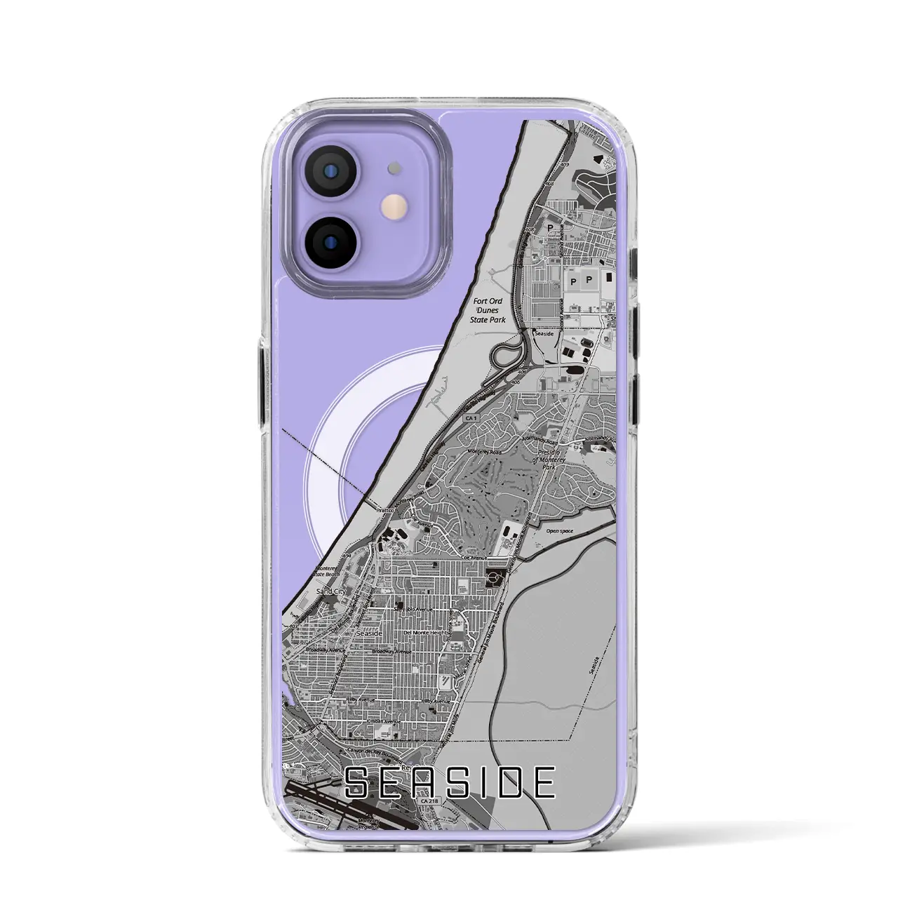 【シーサイド（アメリカ）】地図柄iPhoneケース（MagSafeタイプ）