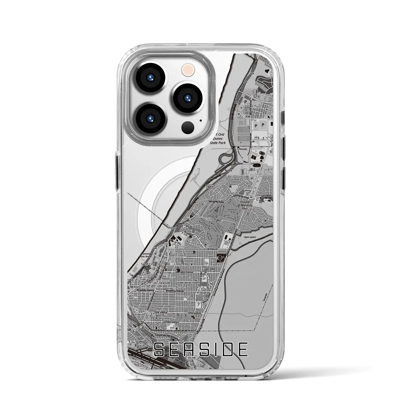 【シーサイド（アメリカ）】地図柄iPhoneケース（MagSafeタイプ）