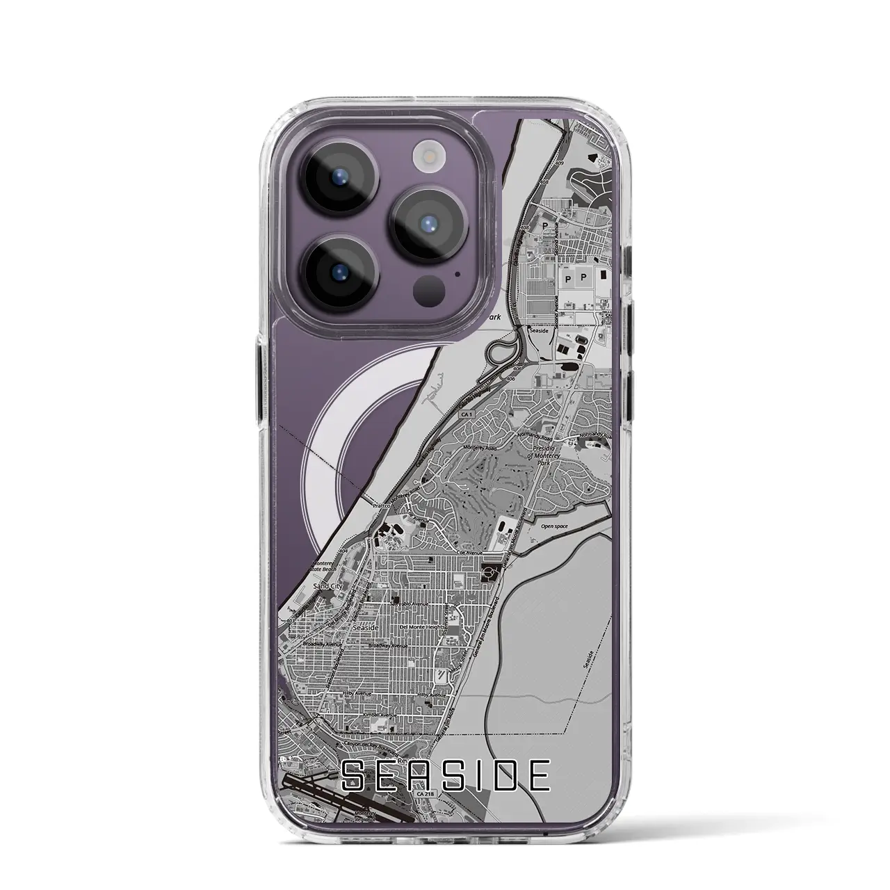 【シーサイド（アメリカ）】地図柄iPhoneケース（MagSafeタイプ）
