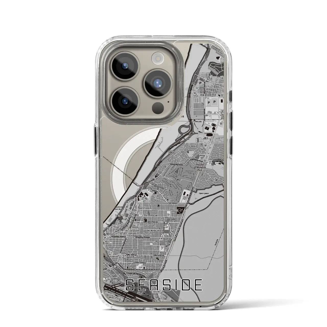 【シーサイド（アメリカ）】地図柄iPhoneケース（MagSafeタイプ）