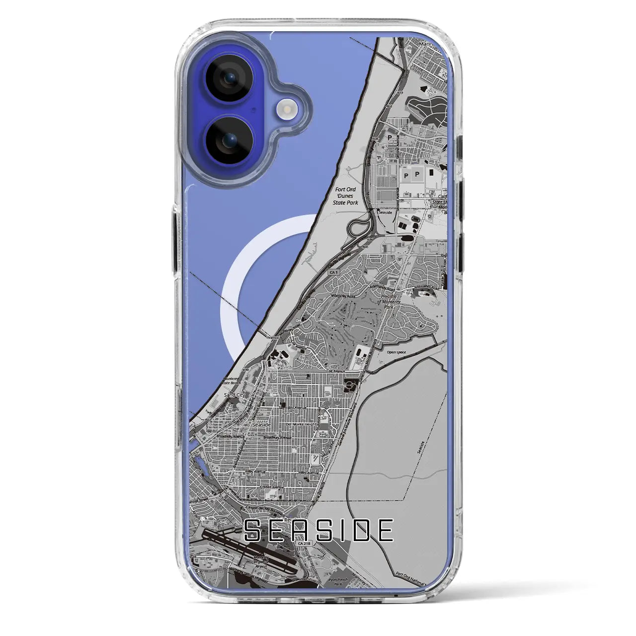 【シーサイド（アメリカ）】地図柄iPhoneケース（MagSafeタイプ）