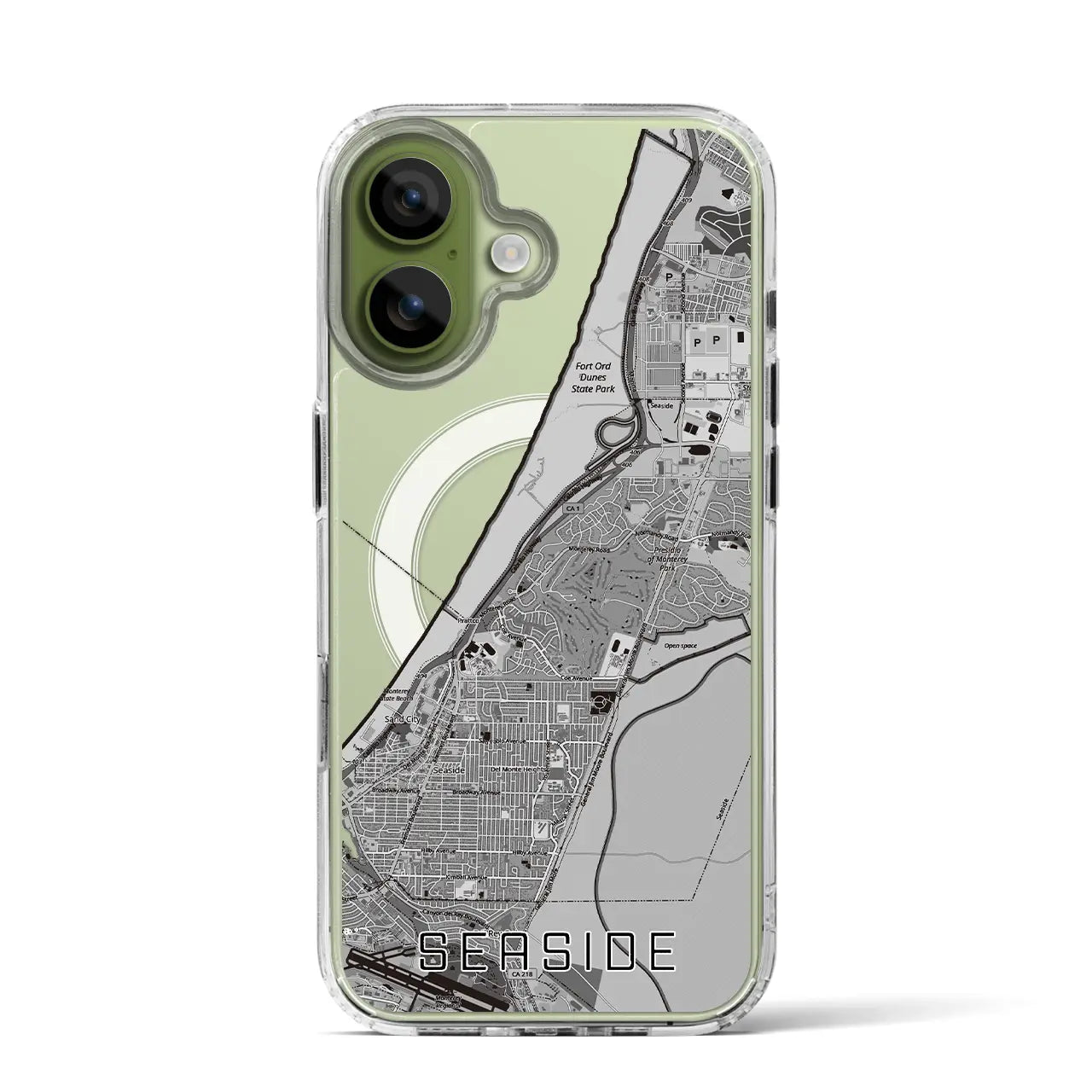 【シーサイド（アメリカ）】地図柄iPhoneケース（MagSafeタイプ）