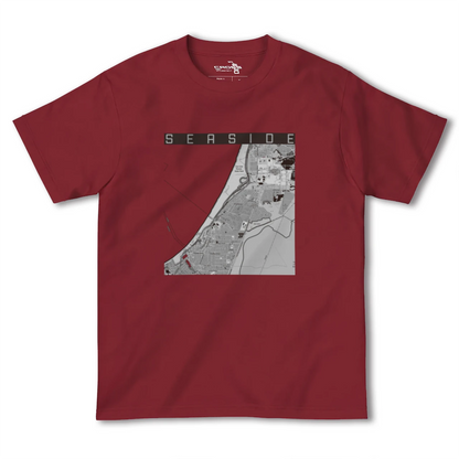 【シーサイド（アメリカ）】地図柄ヘビーウェイトTシャツ