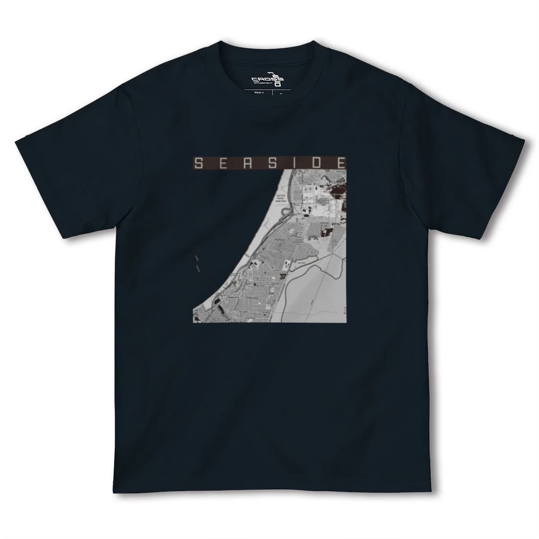 【シーサイド（アメリカ）】地図柄ヘビーウェイトTシャツ