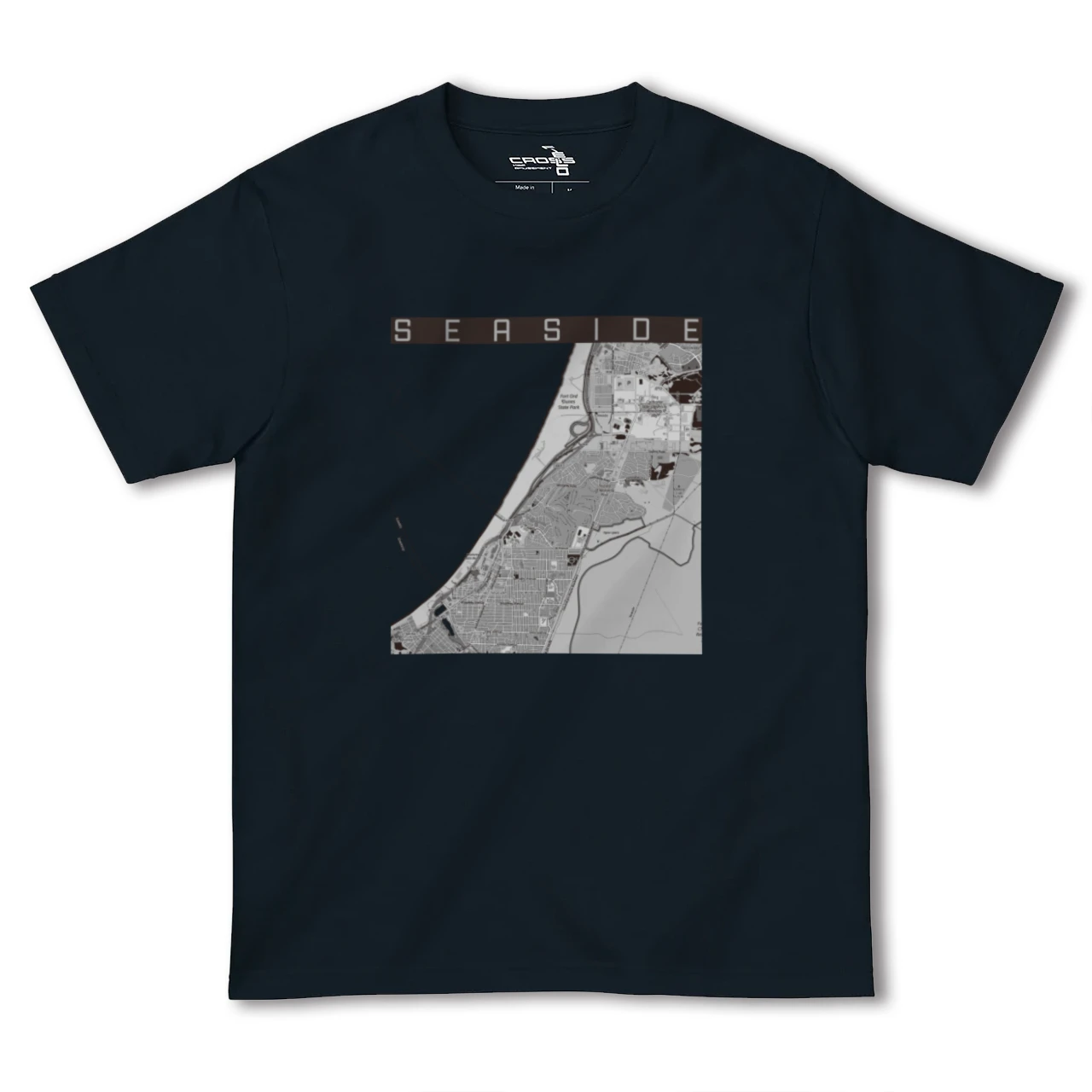 【シーサイド（アメリカ）】地図柄ヘビーウェイトTシャツ