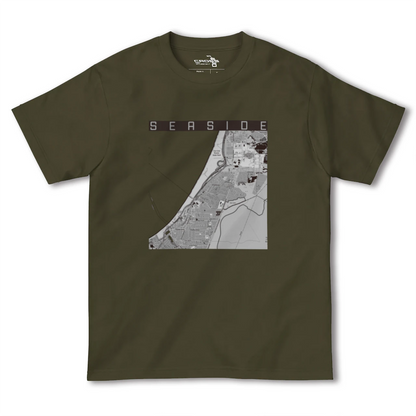【シーサイド（アメリカ）】地図柄ヘビーウェイトTシャツ