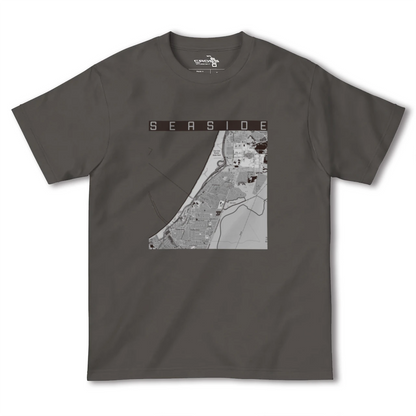 【シーサイド（アメリカ）】地図柄ヘビーウェイトTシャツ