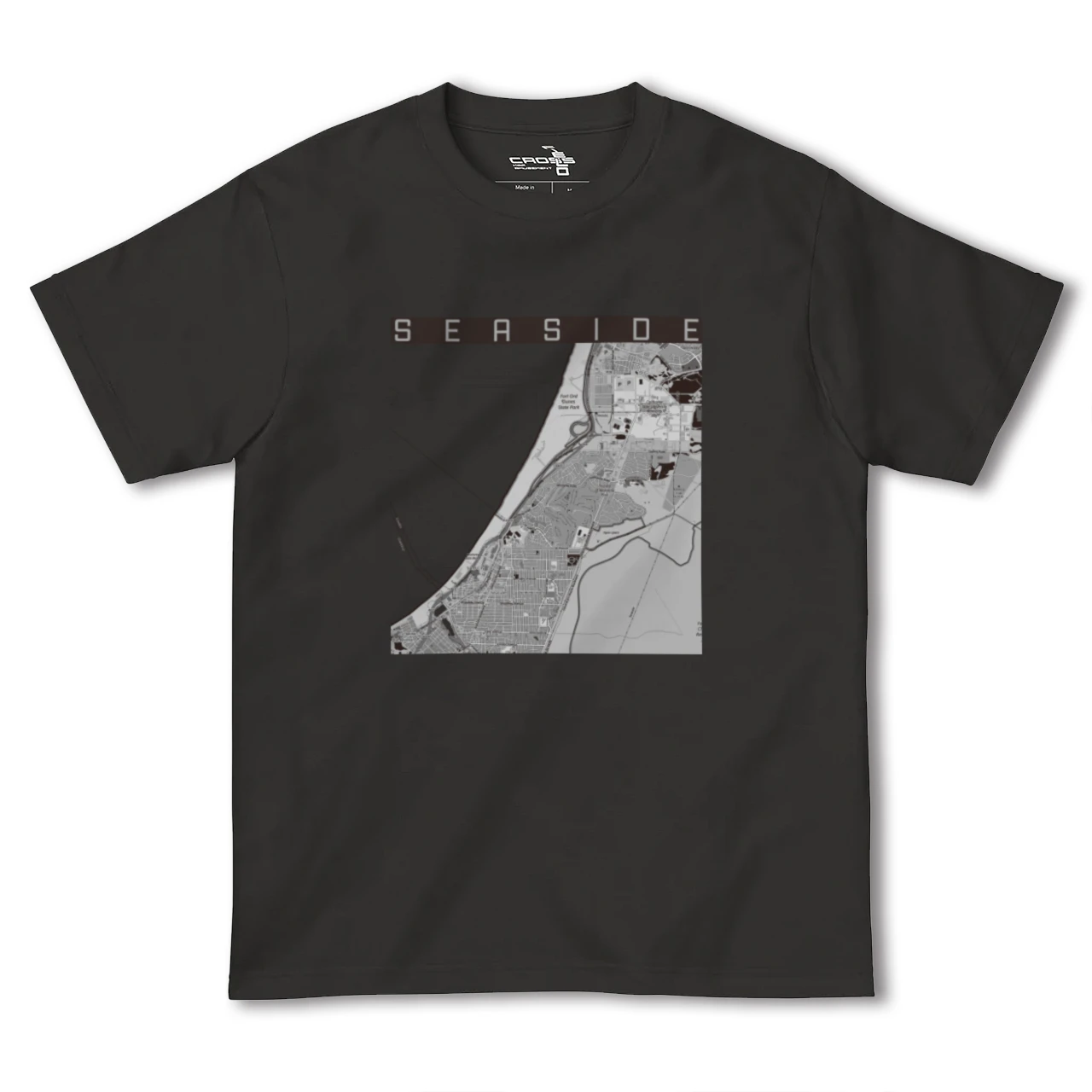 【シーサイド（アメリカ）】地図柄ヘビーウェイトTシャツ
