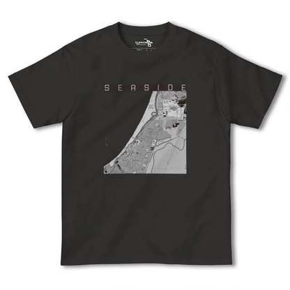 【シーサイド（アメリカ）】地図柄ヘビーウェイトTシャツ