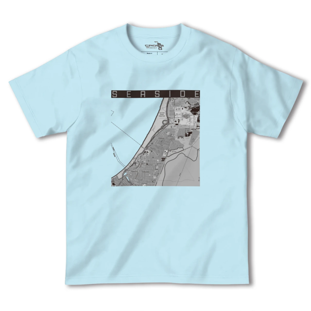 【シーサイド（アメリカ）】地図柄ヘビーウェイトTシャツ
