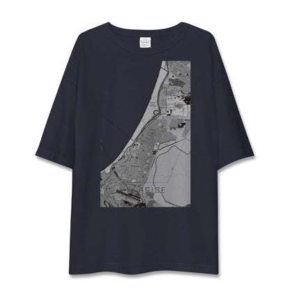 【シーサイド（アメリカ）】地図柄ビッグシルエットTシャツ