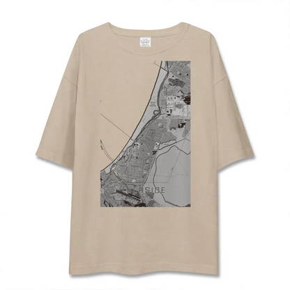 【シーサイド（アメリカ）】地図柄ビッグシルエットTシャツ
