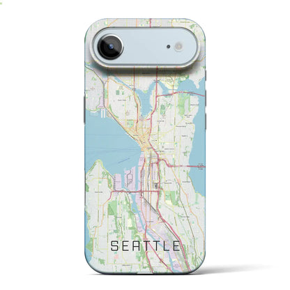 【シアトル（アメリカ）】地図柄iPhoneケース（バックカバータイプ）