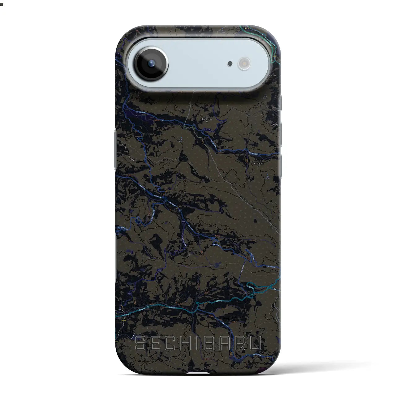 【世知原（長崎県）】地図柄iPhoneケース（バックカバータイプ）