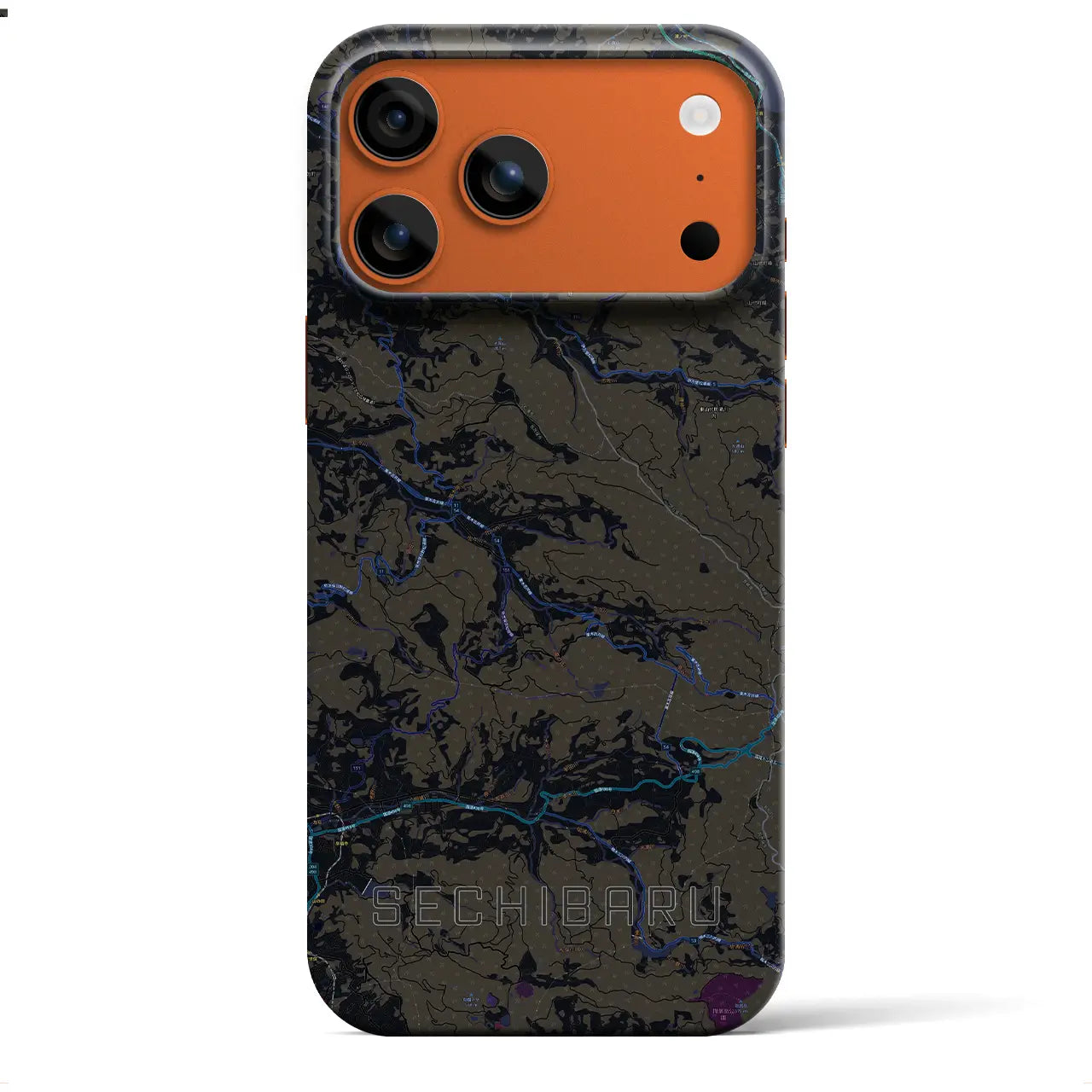 【世知原（長崎県）】地図柄iPhoneケース（バックカバータイプ）