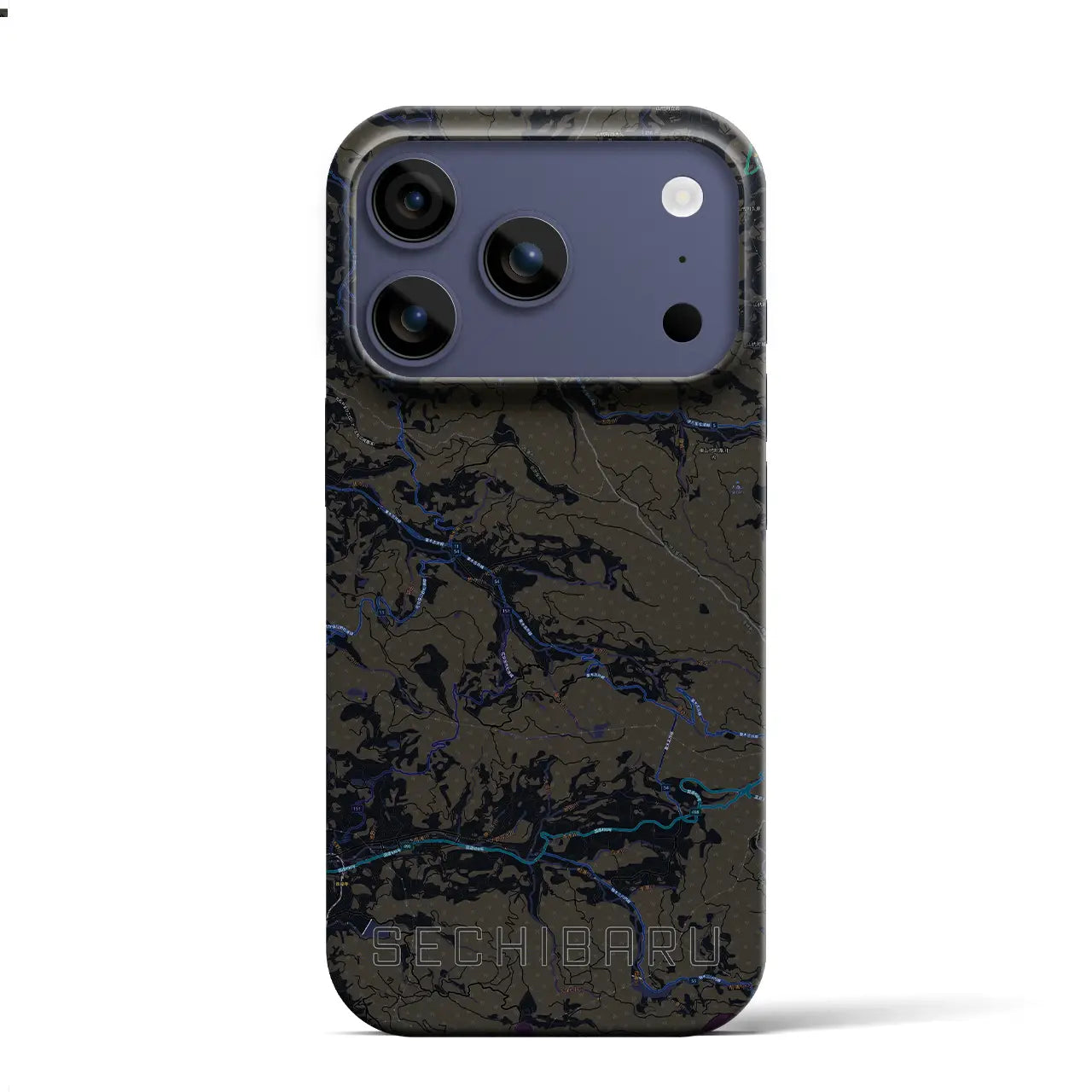 【世知原（長崎県）】地図柄iPhoneケース（バックカバータイプ）