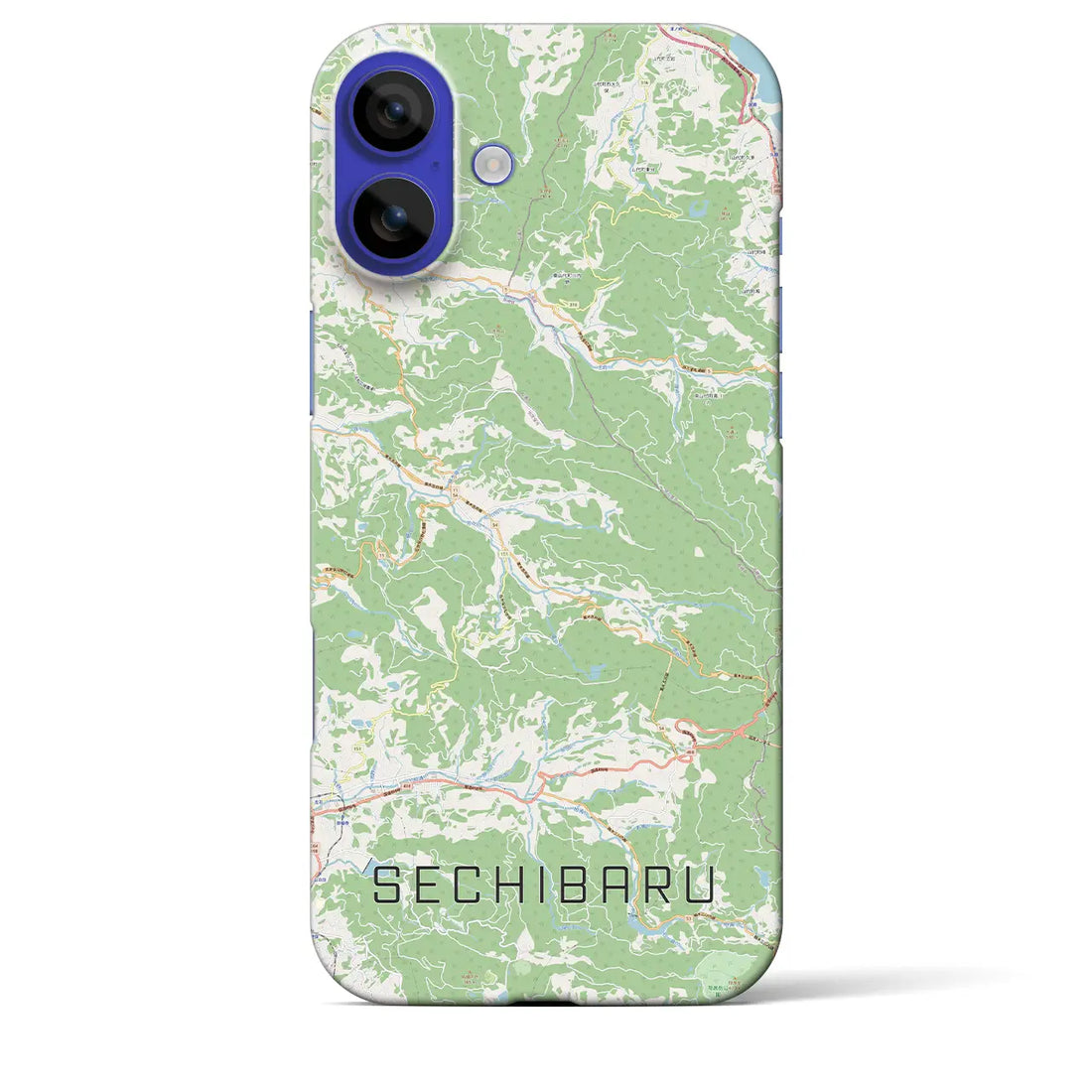 【世知原(長崎県)】地図柄iPhoneケース(バックカバータイプ)ナチュラル・iPhone 16 Pro Max 用