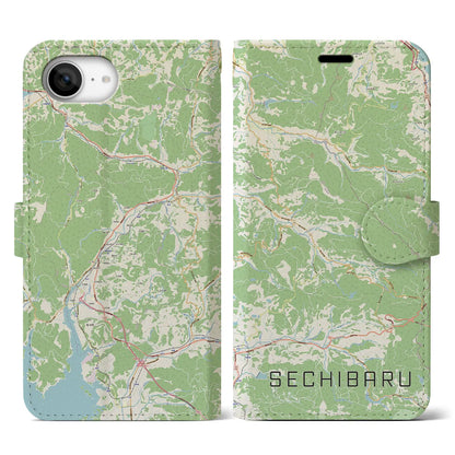 【世知原（長崎県）】地図柄iPhoneケース（手帳タイプ）