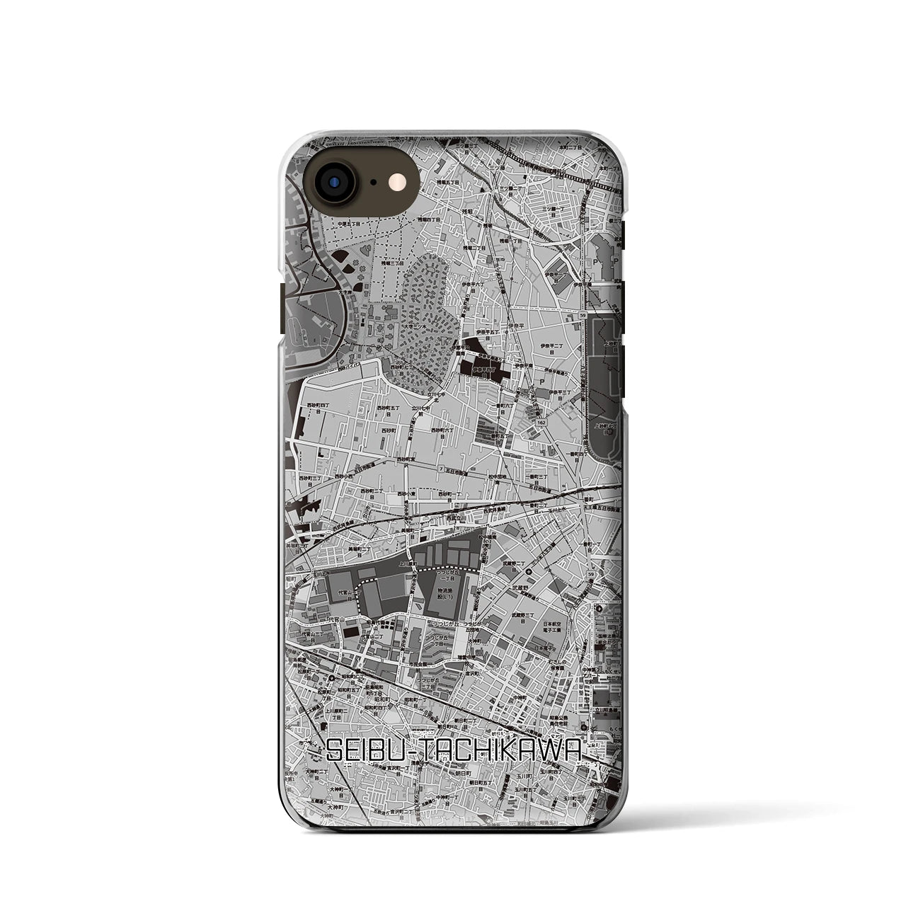 【西武立川（東京都）】地図柄iPhoneケース（クリアタイプ）