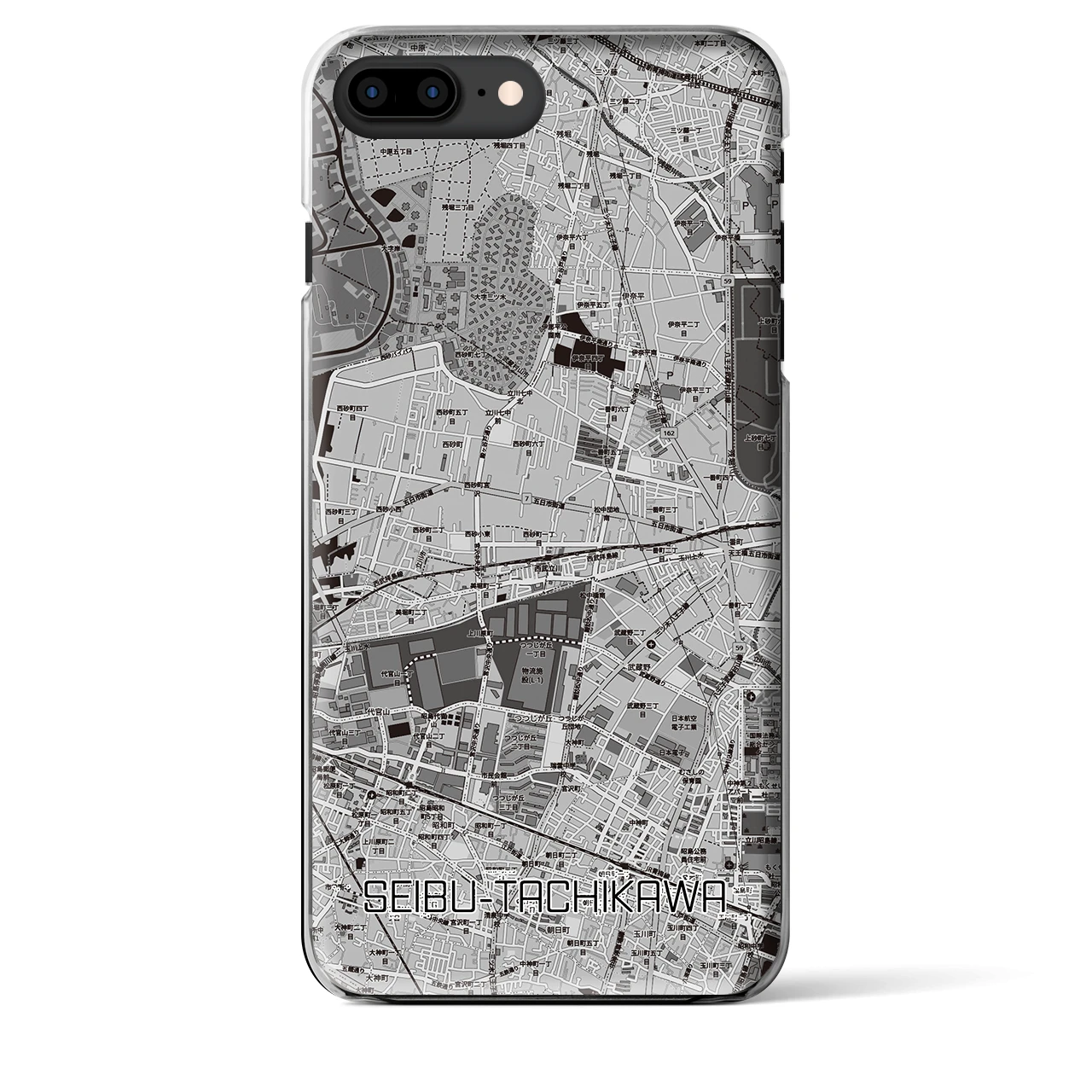 【西武立川（東京都）】地図柄iPhoneケース（クリアタイプ）