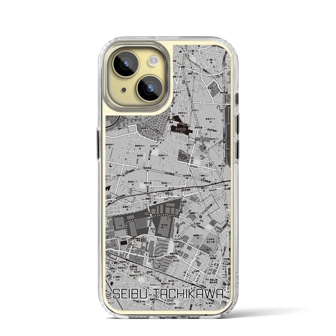 【西武立川（東京都）】地図柄iPhoneケース（MagSafeタイプ）