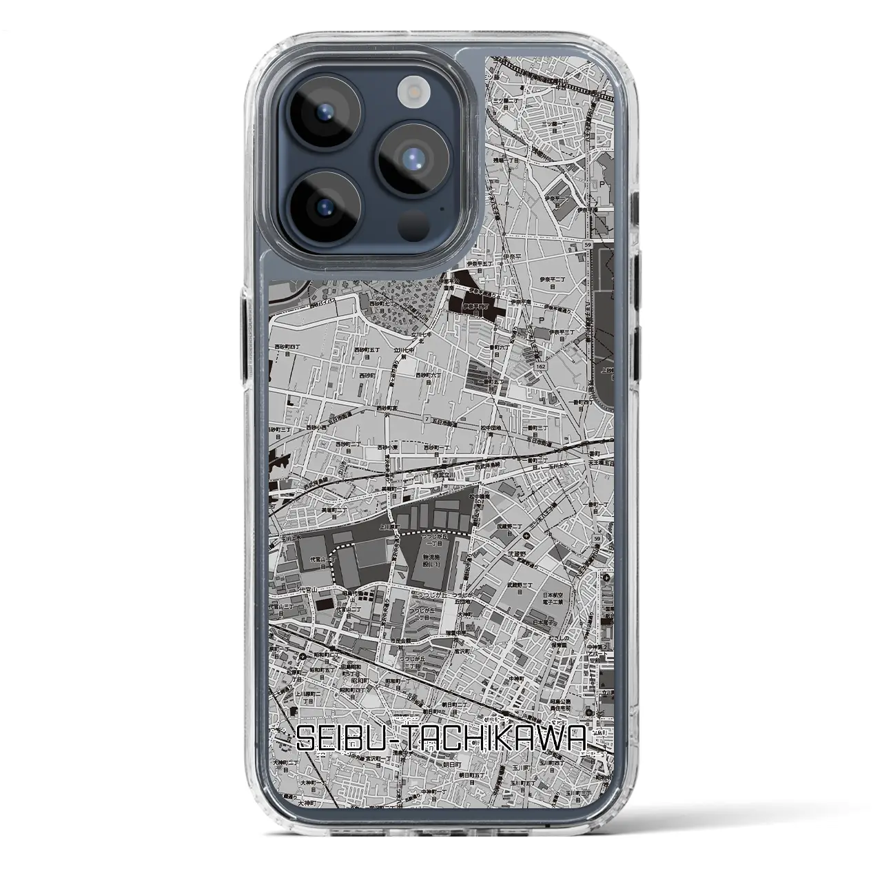 【西武立川（東京都）】地図柄iPhoneケース（MagSafeタイプ）