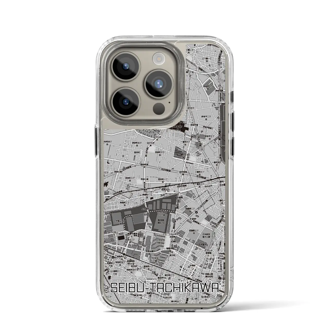 【西武立川（東京都）】地図柄iPhoneケース（MagSafeタイプ）