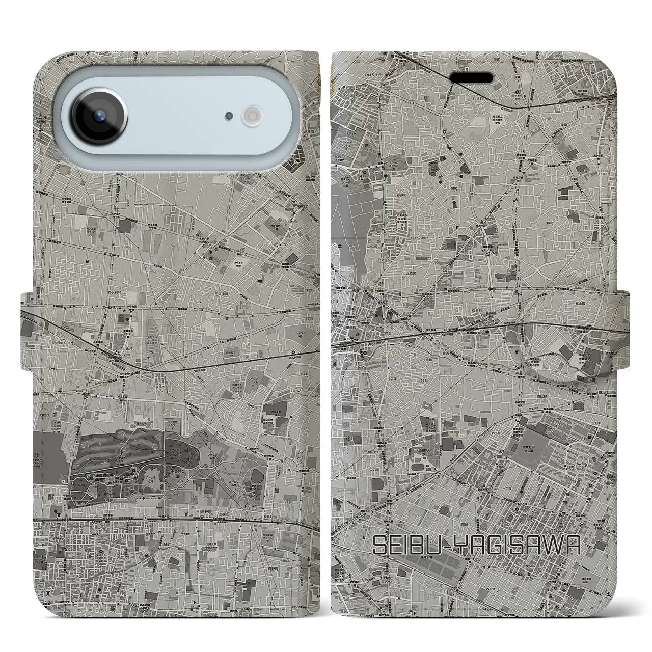 【西武柳沢（東京都）】地図柄iPhoneケース（手帳タイプ）