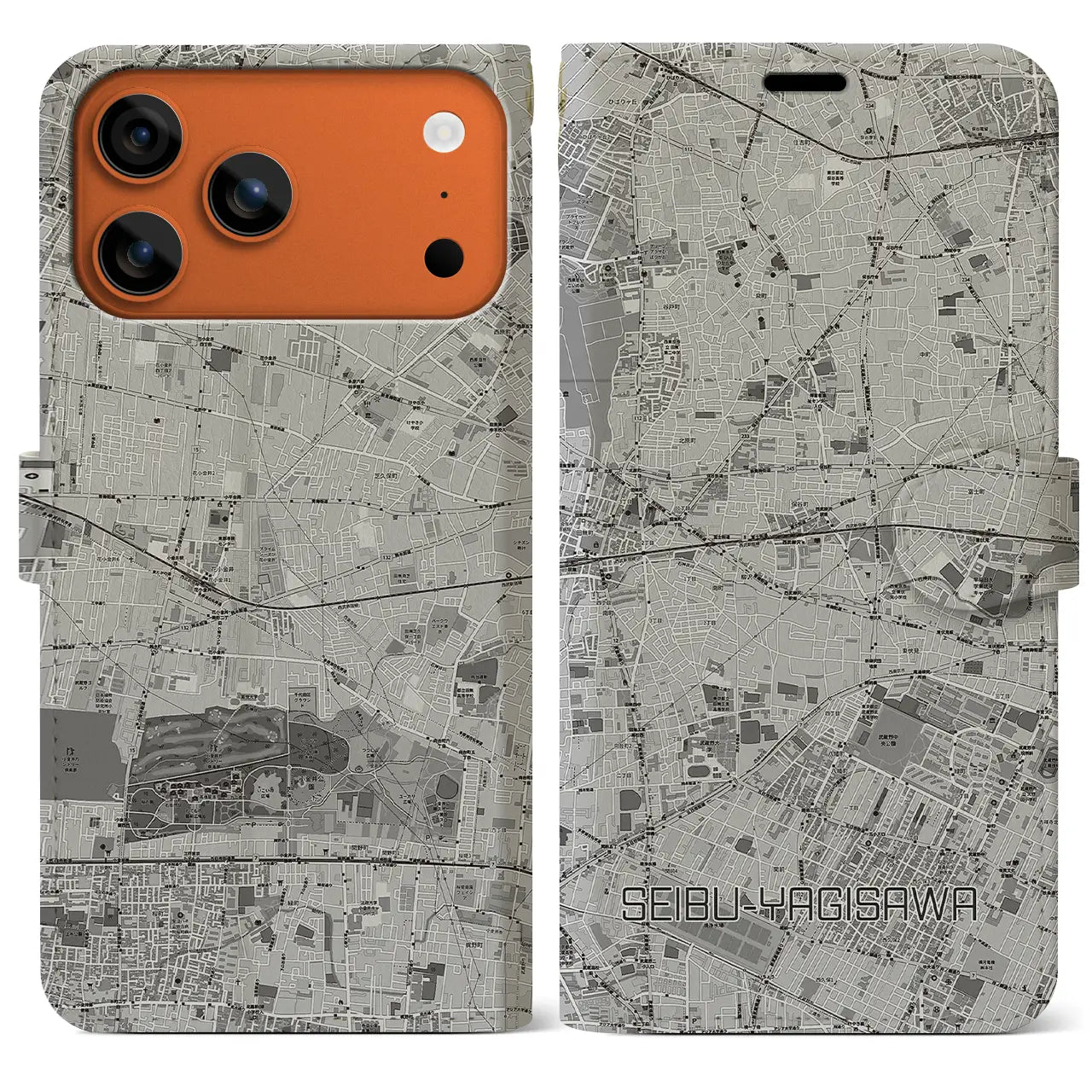 【西武柳沢（東京都）】地図柄iPhoneケース（手帳タイプ）