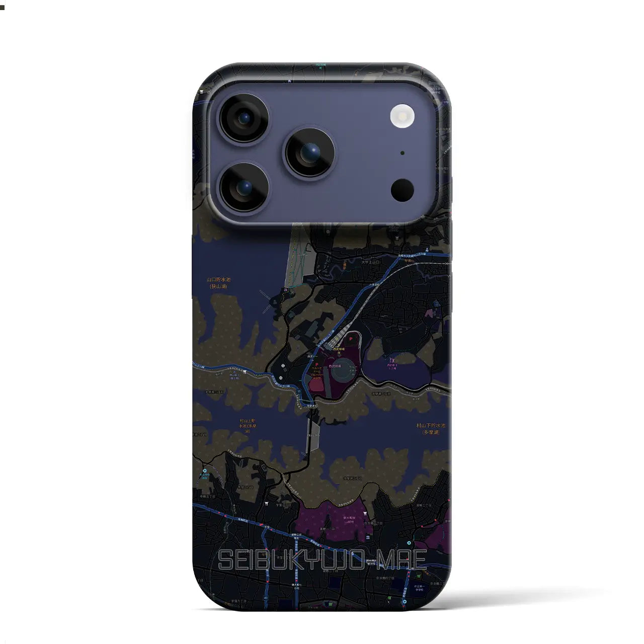 【西武球場前（埼玉県）】地図柄iPhoneケース（バックカバータイプ）