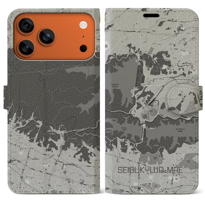 【西武球場前（埼玉県）】地図柄iPhoneケース（手帳タイプ）