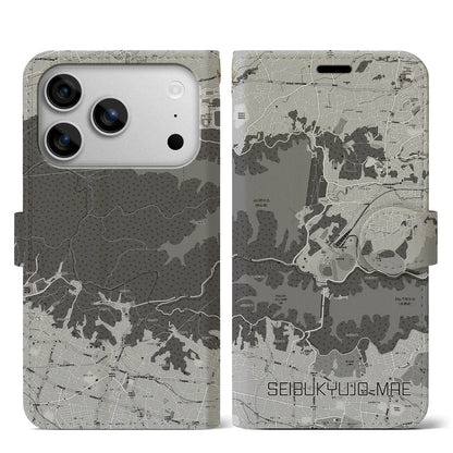 【西武球場前（埼玉県）】地図柄iPhoneケース（手帳タイプ）