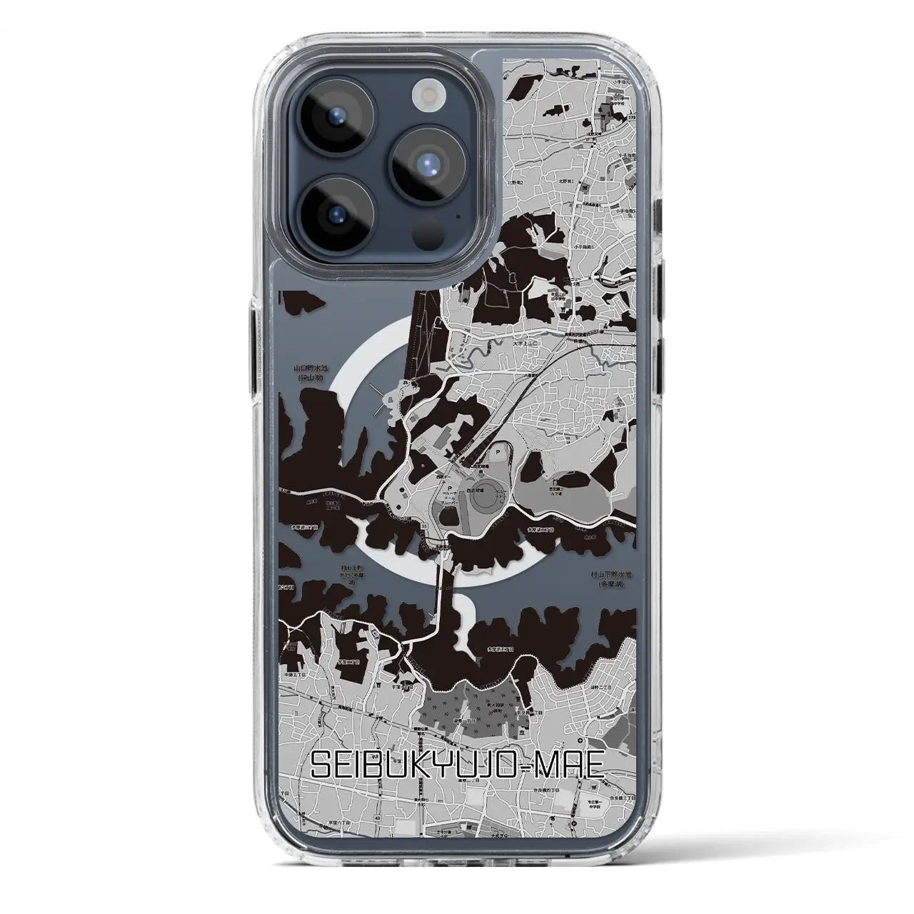 【西武球場前（埼玉県）】地図柄iPhoneケース（MagSafeタイプ）