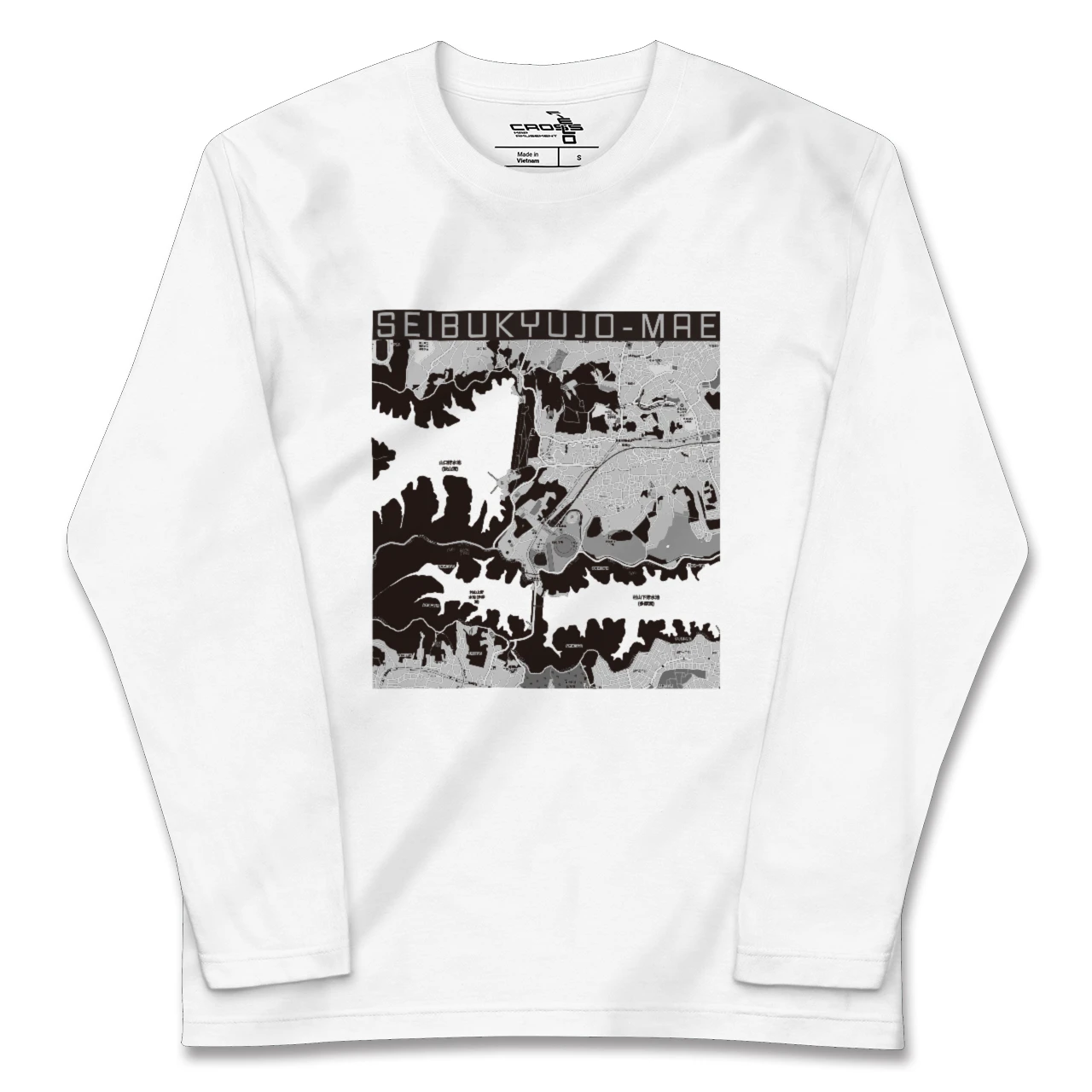 【西武球場前（埼玉県）】地図柄ロングスリーブTシャツ