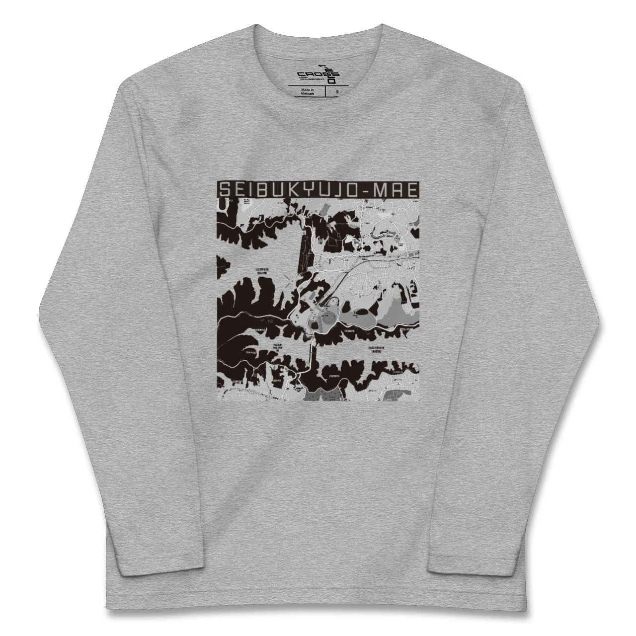 【西武球場前（埼玉県）】地図柄ロングスリーブTシャツ