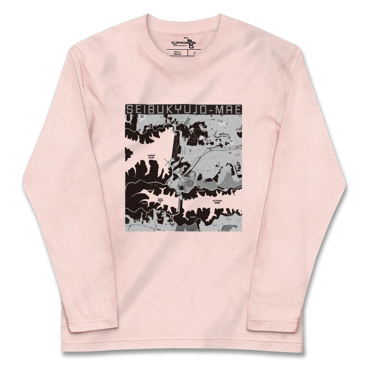 【西武球場前（埼玉県）】地図柄ロングスリーブTシャツ