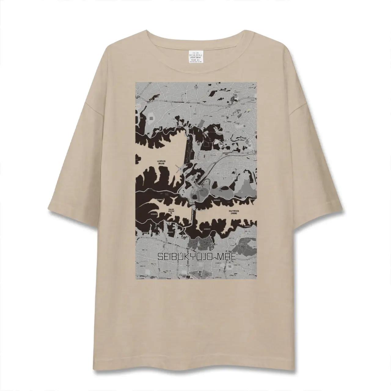【西武球場前（埼玉県）】地図柄ビッグシルエットTシャツ