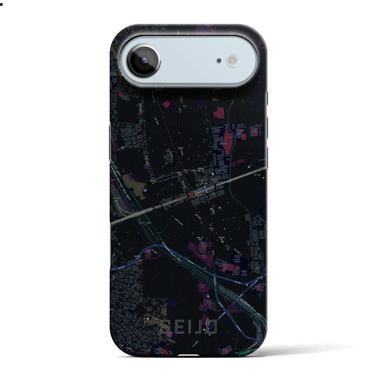 【成城（東京都）】地図柄iPhoneケース（バックカバータイプ）