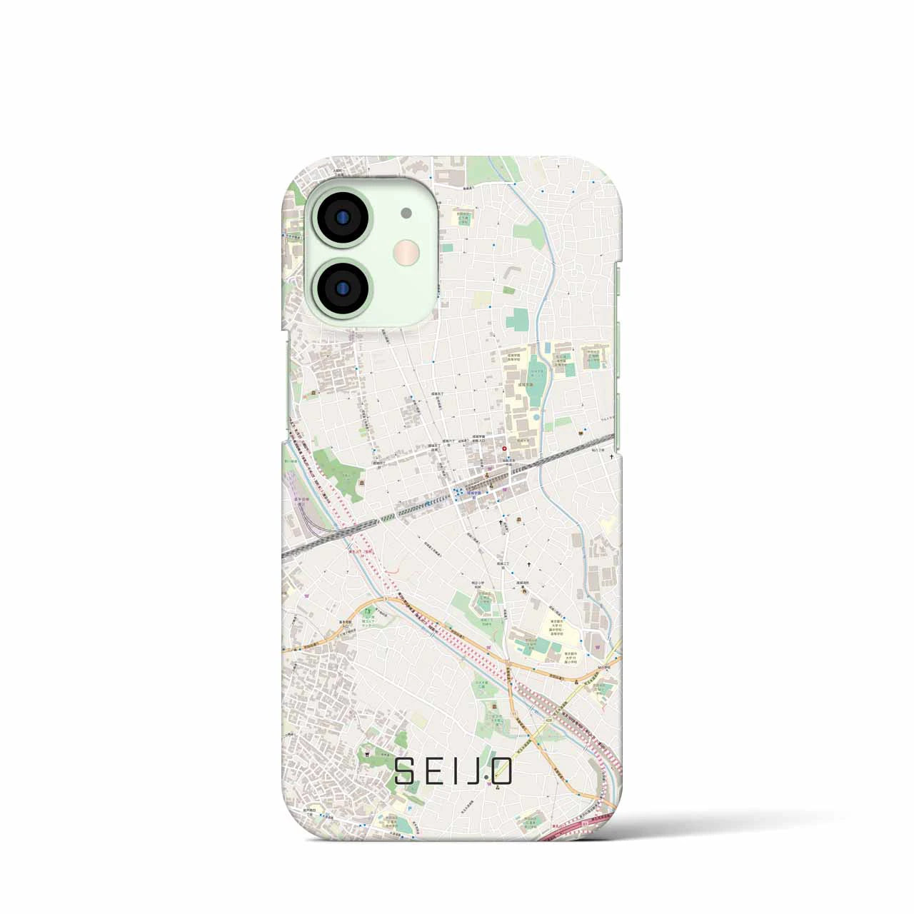 【成城（東京都）】地図柄iPhoneケース（バックカバータイプ）