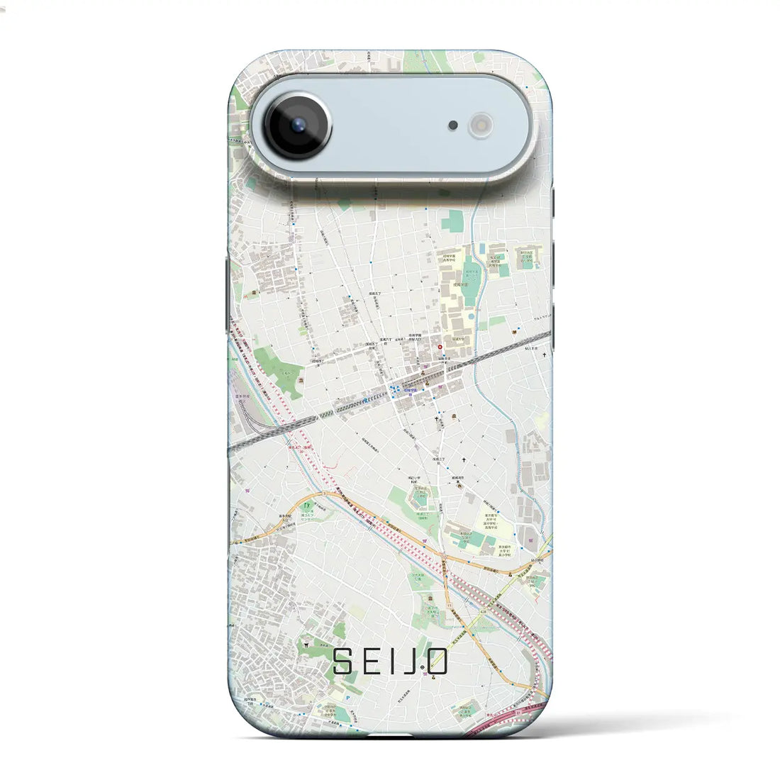 【成城（東京都）】地図柄iPhoneケース（バックカバータイプ）ナチュラル・iPhone 17 Pro Max 用