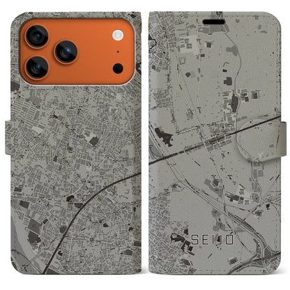 【成城（東京都）】地図柄iPhoneケース（手帳タイプ）