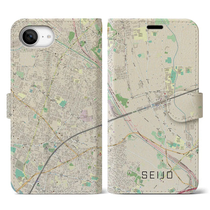 【成城（東京都）】地図柄iPhoneケース（手帳タイプ）